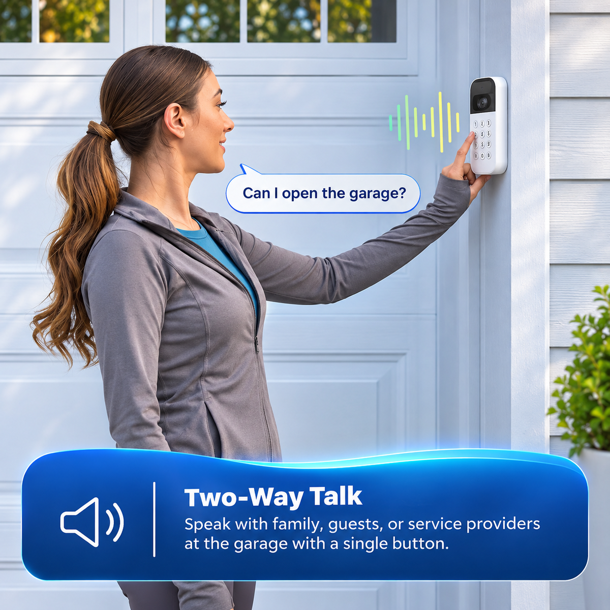 Smart Garage Video Keypad with Camera & PIN Access