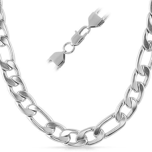 Figaro Stainless Steel Chain Necklace 12MM (24")