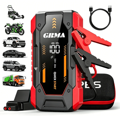 Portable Car Jump Starter with LED Emergency Light