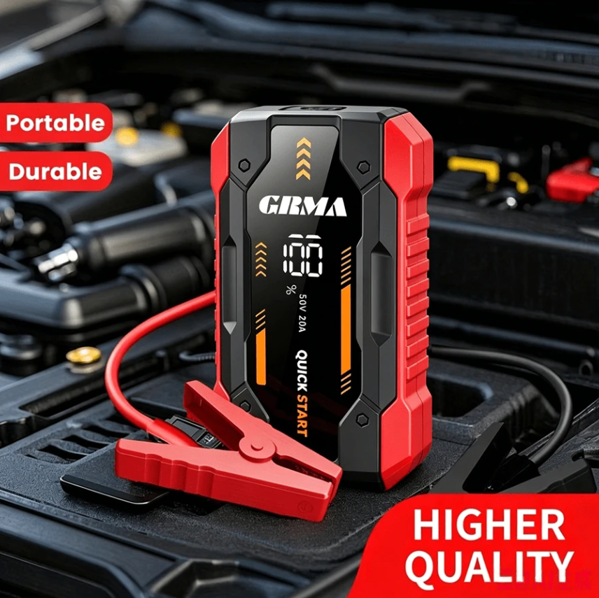 Portable Car Jump Starter with LED Emergency Light