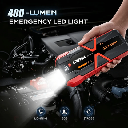 Portable Car Jump Starter with LED Emergency Light