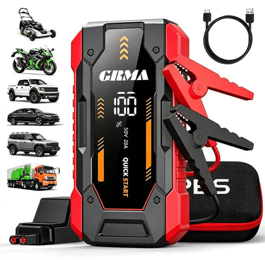 Portable Car Jump Starter with LED Emergency Light