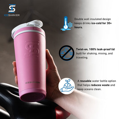 Ice Shaker Matte Series 26oz Shaker Bottles