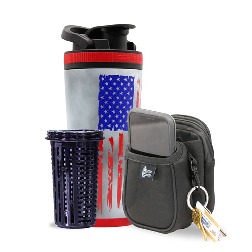 American Flag 26oz Ice Shaker Bundle
