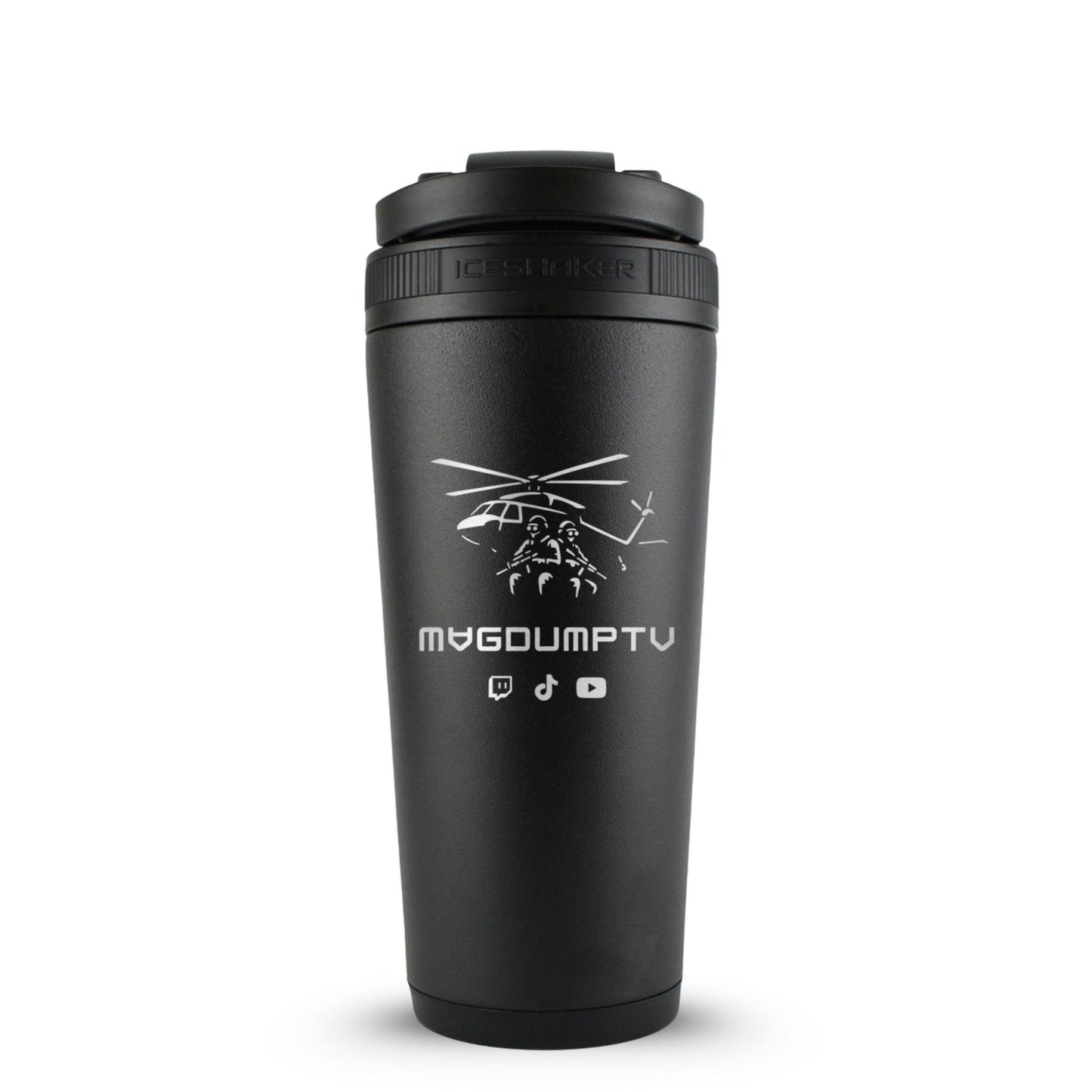 Custom MagDump TV Helicopter 26oz Ice Shaker - Black