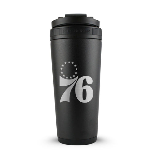 Officially Licensed Philadelphia 76ers 26oz Ice Shaker - Black