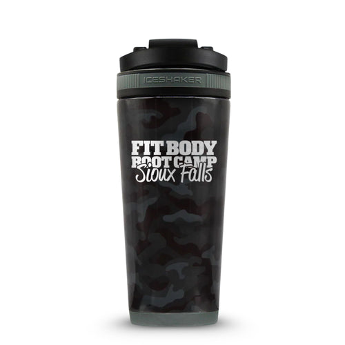 CUSTOM Sioux Falls Fit Body Boot Camp 26oz Ice Shaker - Black Camo