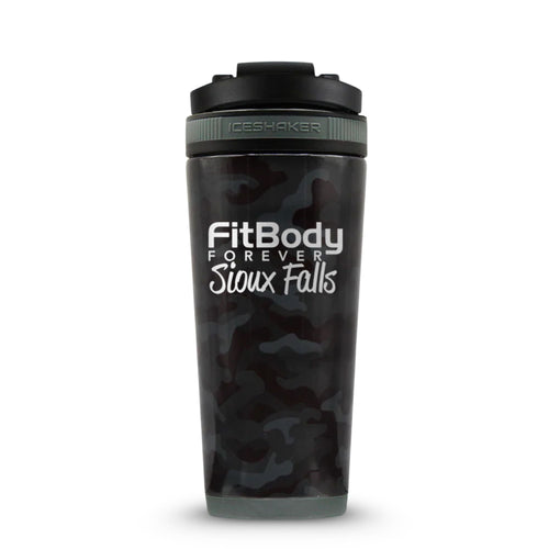 CUSTOM Sioux Falls Fit Body Forever 26oz Ice Shaker - Black Camo