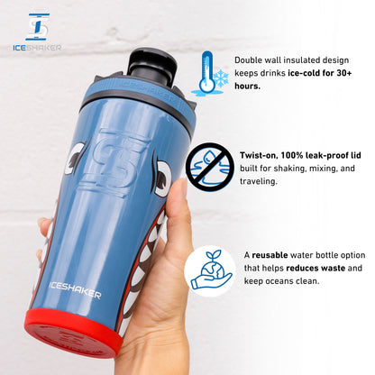 Ice Shaker Allegiance Series 26oz Shaker Bottle - Blue Bomber