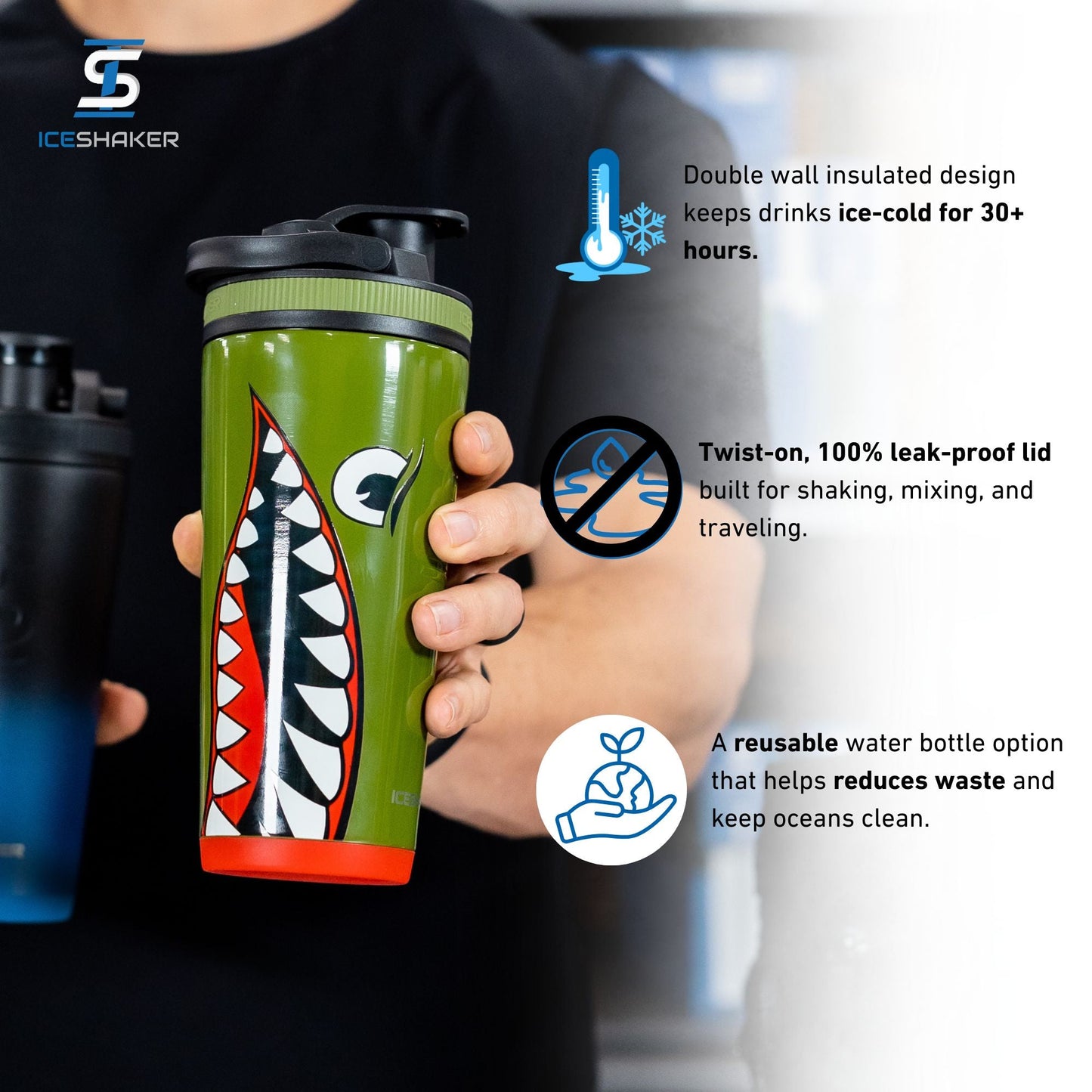 Ice Shaker Allegiance Series 26oz Shaker Bottles