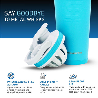 Ice Shaker Matte Series 26oz Shaker Bottle - Caribbean Blue