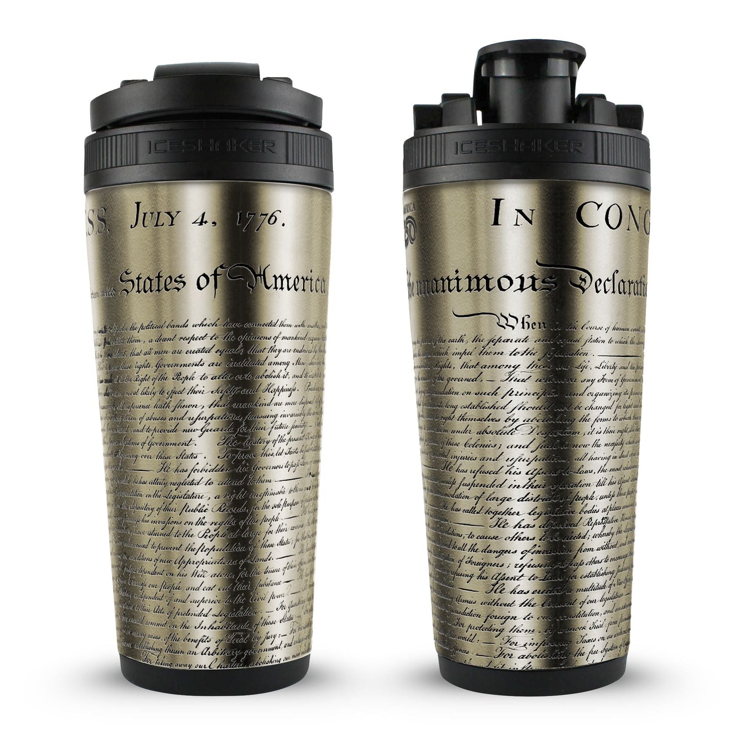 Ice Shaker Allegiance Series 26oz Shaker Bottle - Declaration of Independence