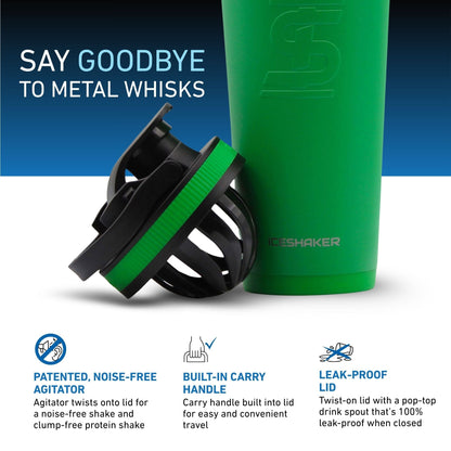 Ice Shaker Matte Series 26oz Shaker Bottle - Dragon Green