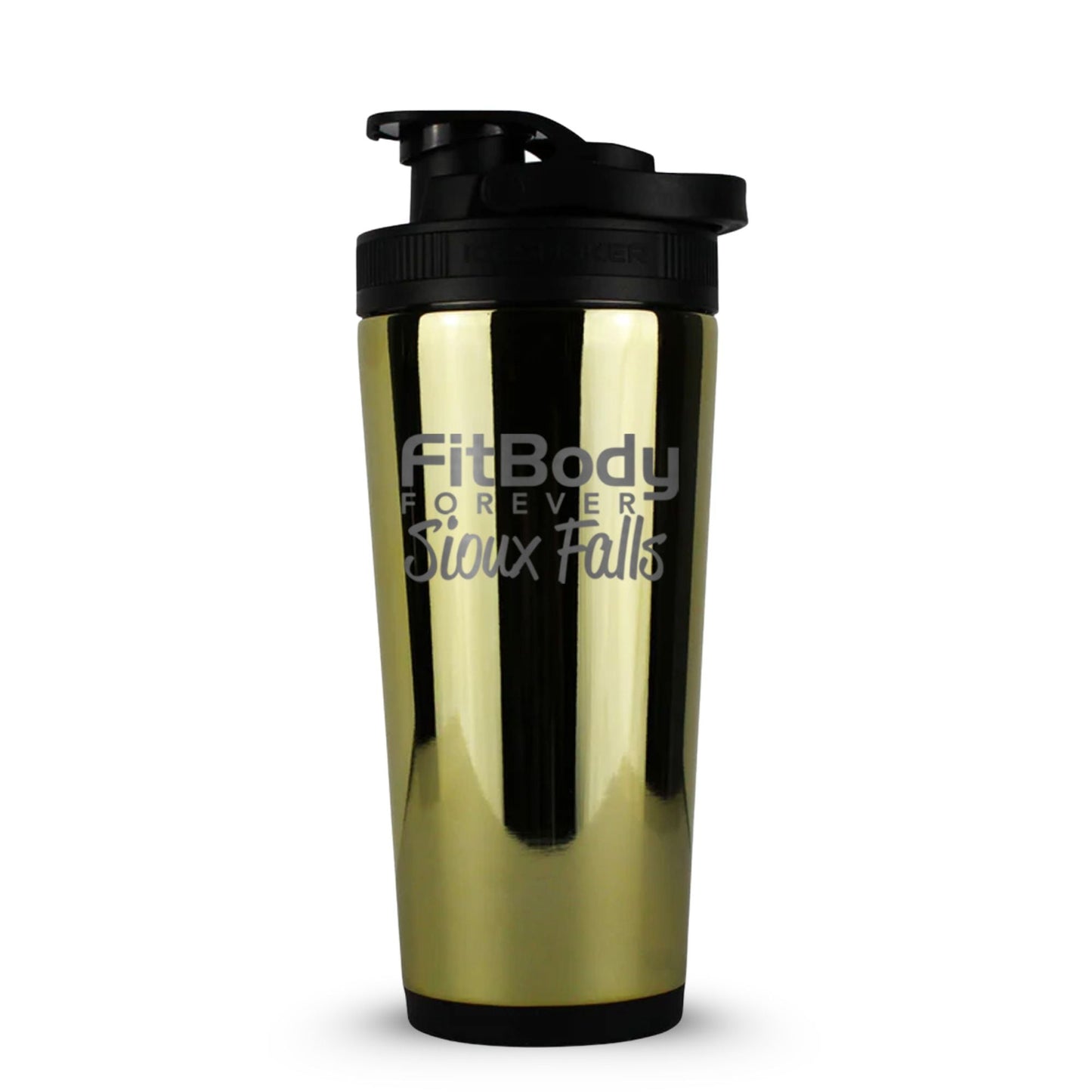 CUSTOM Sioux Falls Fit Body Forever 26oz Ice Shaker - Gold
