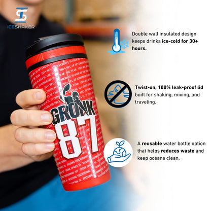 Ice Shaker 4D Series 26oz Shaker Bottle - Gronk 87 Record Breaker Edition