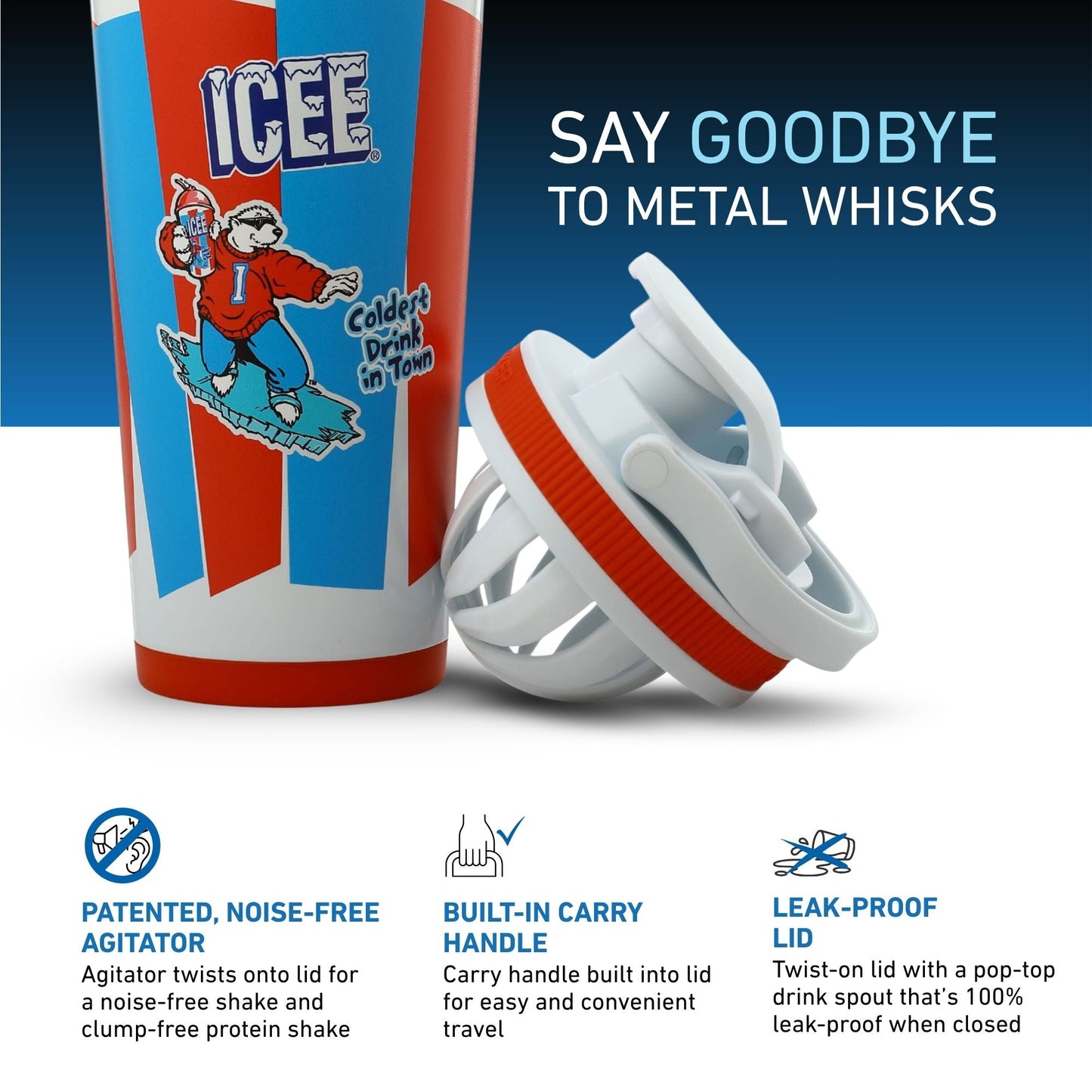 Ice Shaker 4D Series 26oz Shaker Bottles