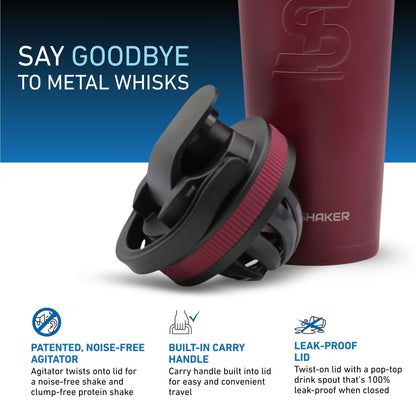 Ice Shaker Matte Series 26oz Shaker Bottle - Maroon