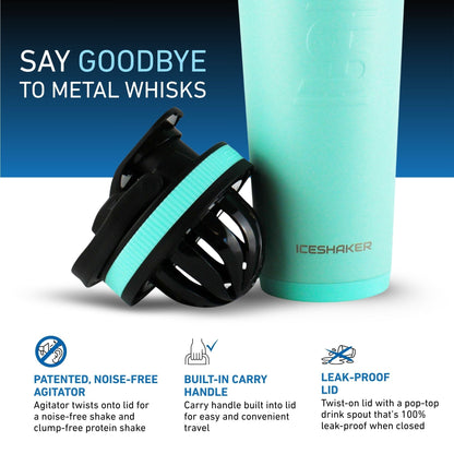 Ice Shaker Matte Series 26oz Shaker Bottle - Mint