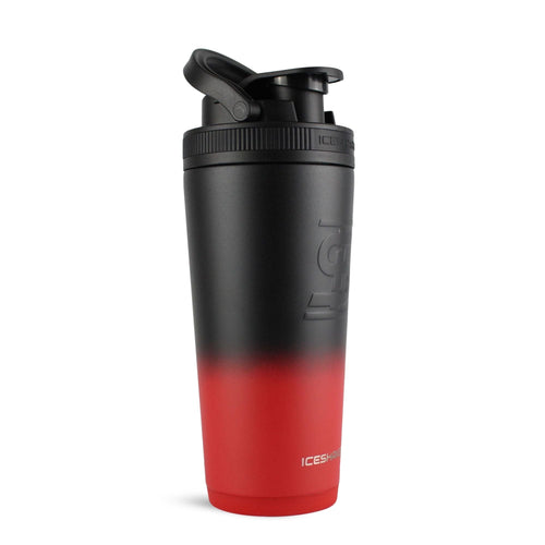 CUSTOM Sports Logo 26oz Ice Shaker - Red Black Ombre