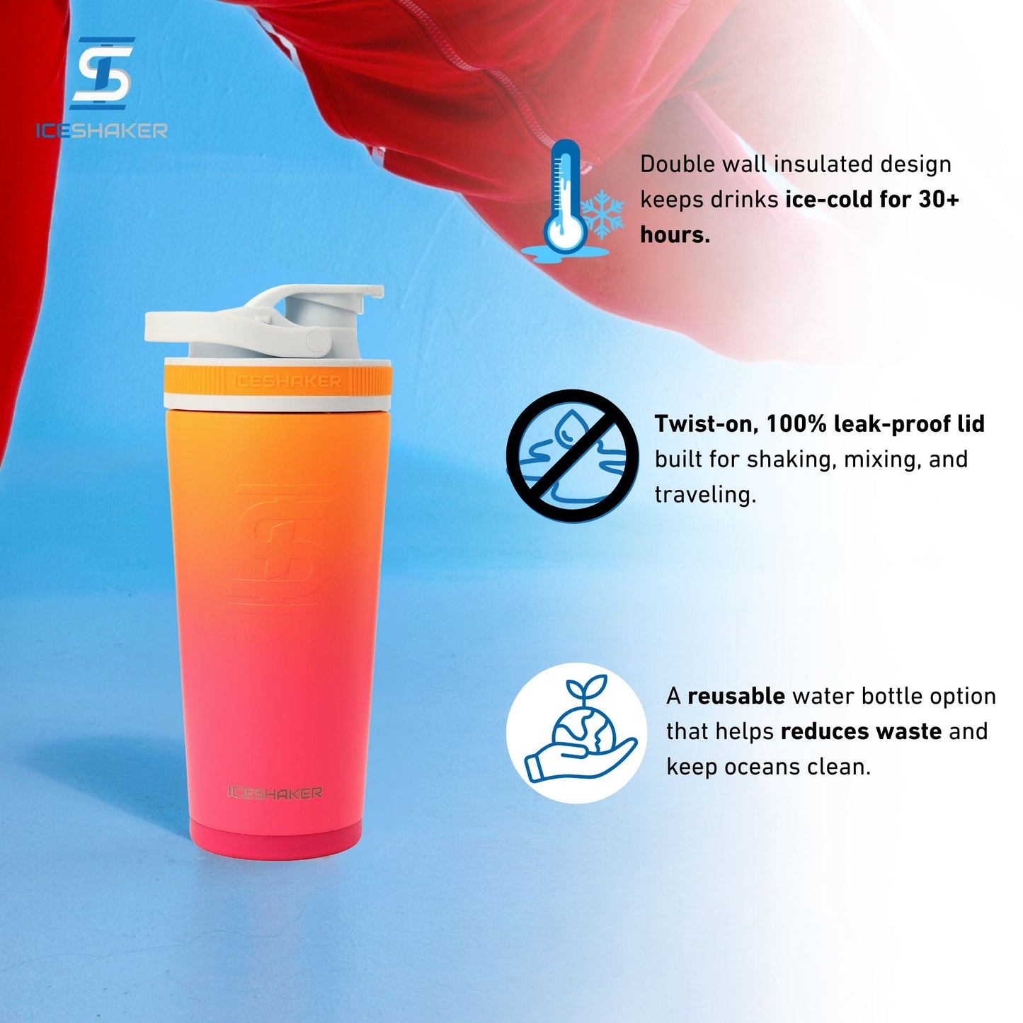 26oz Ice Shaker - Sunkissed