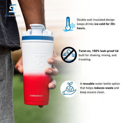Ice Shaker Ombre Series 26oz Shaker Bottle - USA