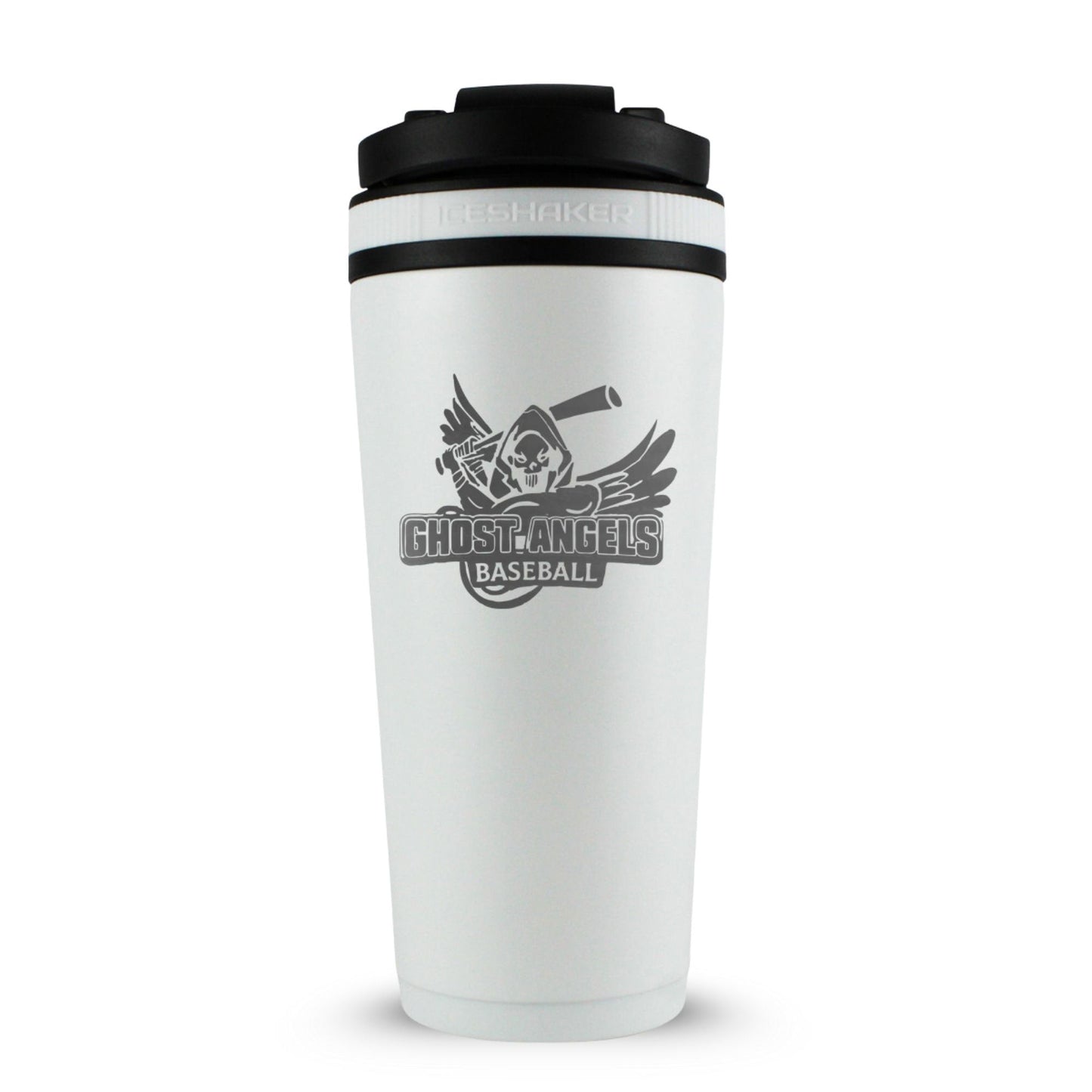 Custom Ghost Angels Baseball 26oz Ice Shaker