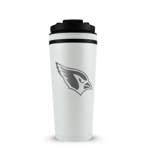 Officially Licensed Arizona Cardinals 26oz Ice Shaker - White