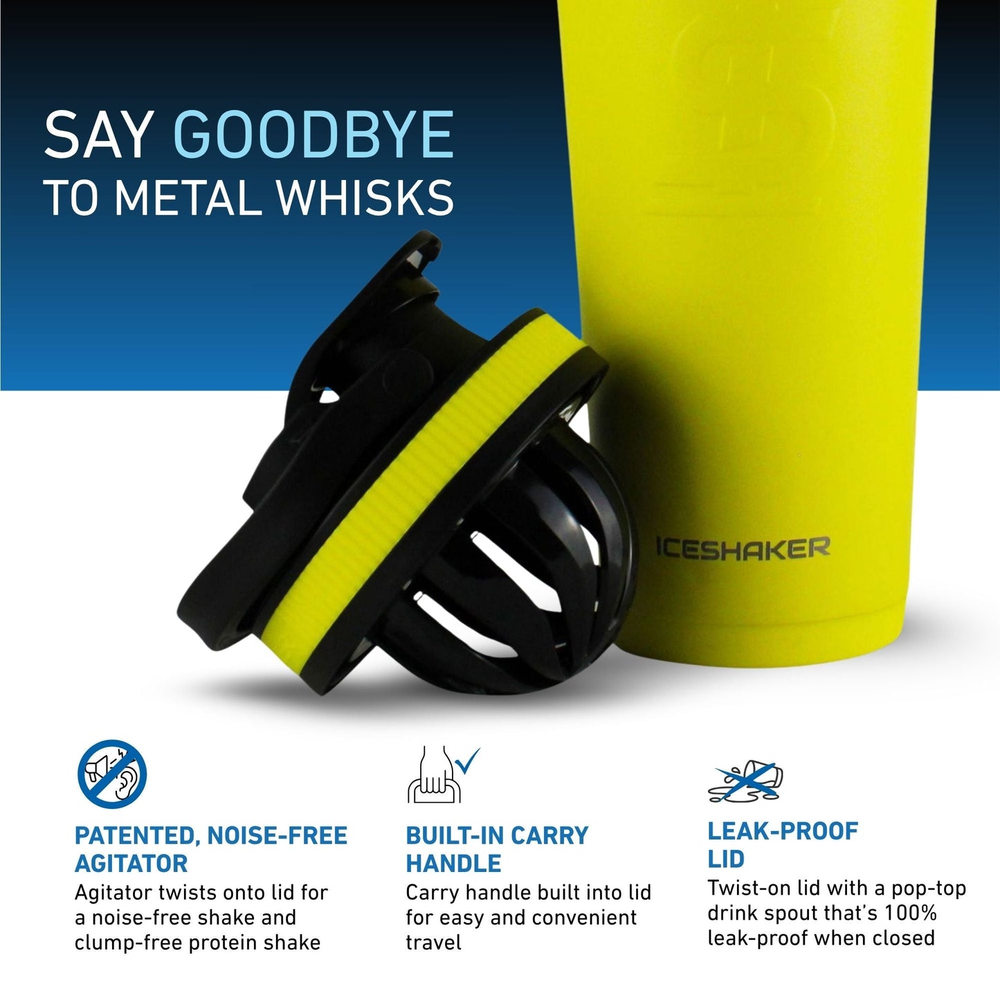 Ice Shaker Matte Series 26oz Shaker Bottles