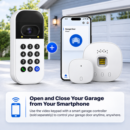 Smart Garage Video Keypad with Camera & PIN Access