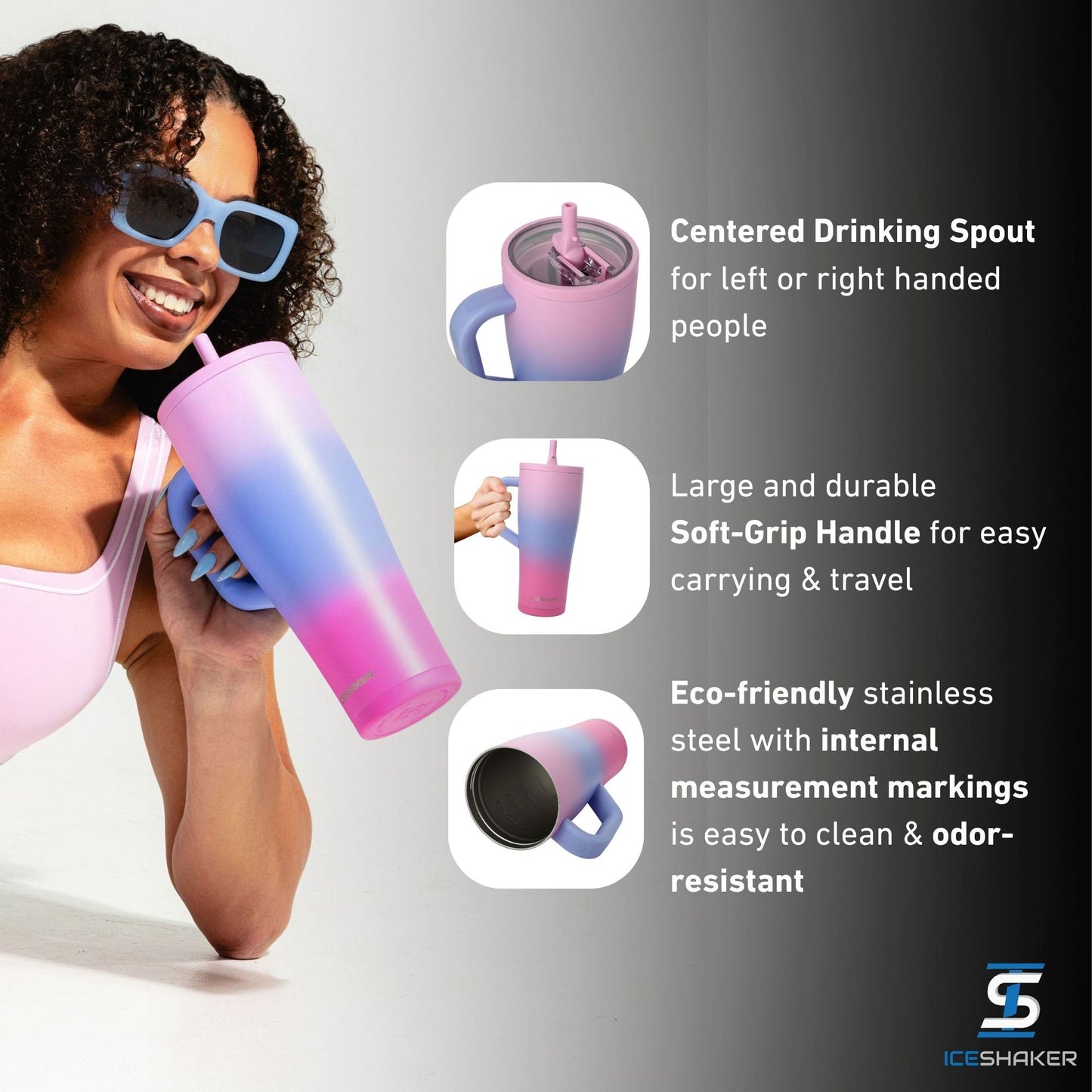 32oz Legend Series Shaker Bottle - Periwinkle Haze
