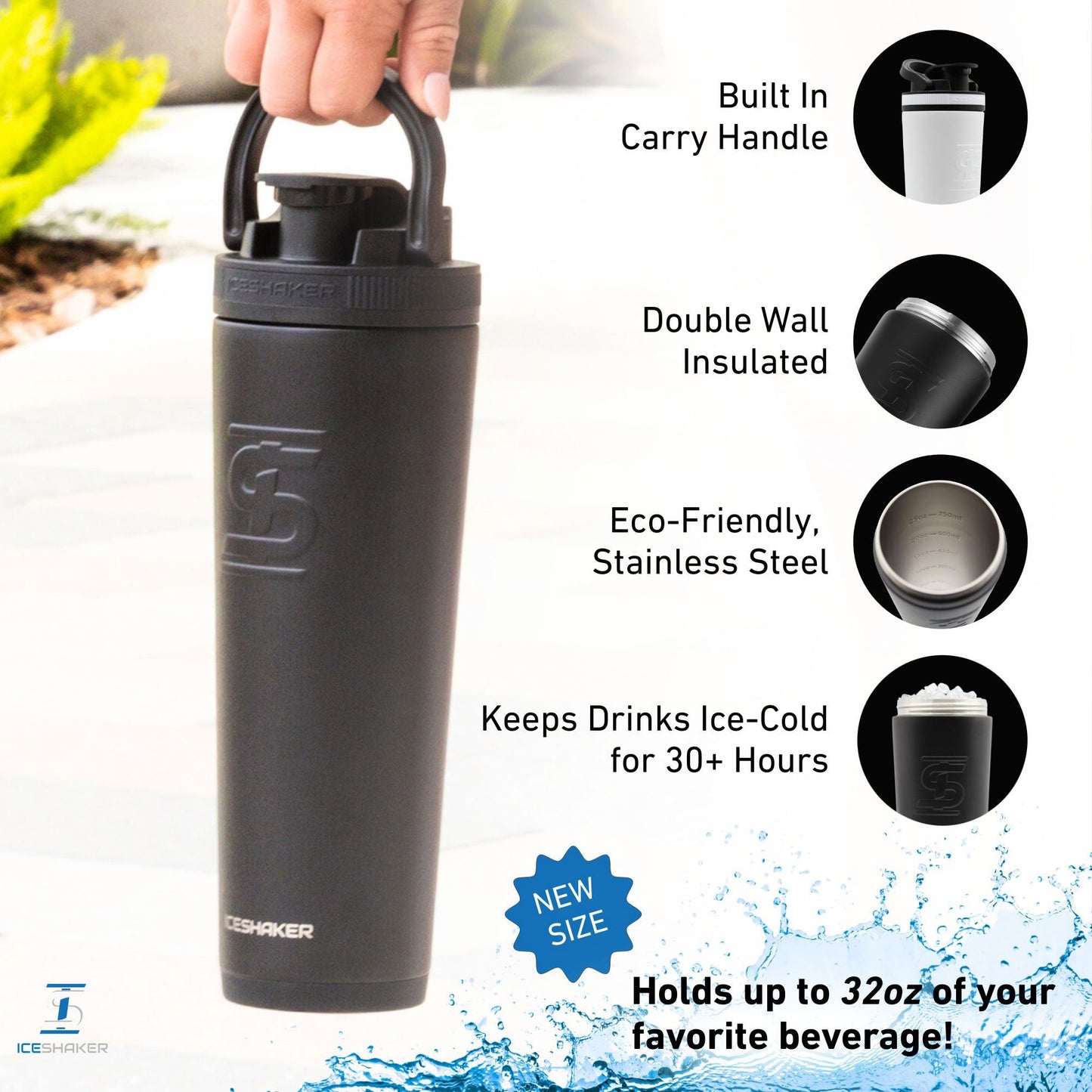 32oz Ice Shaker - Red