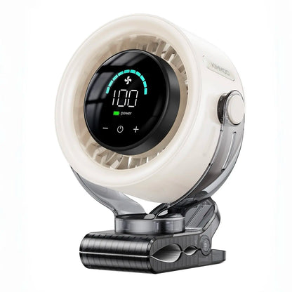 Turbo Desk Fan: 100 Speeds, Quiet & Rechargeable