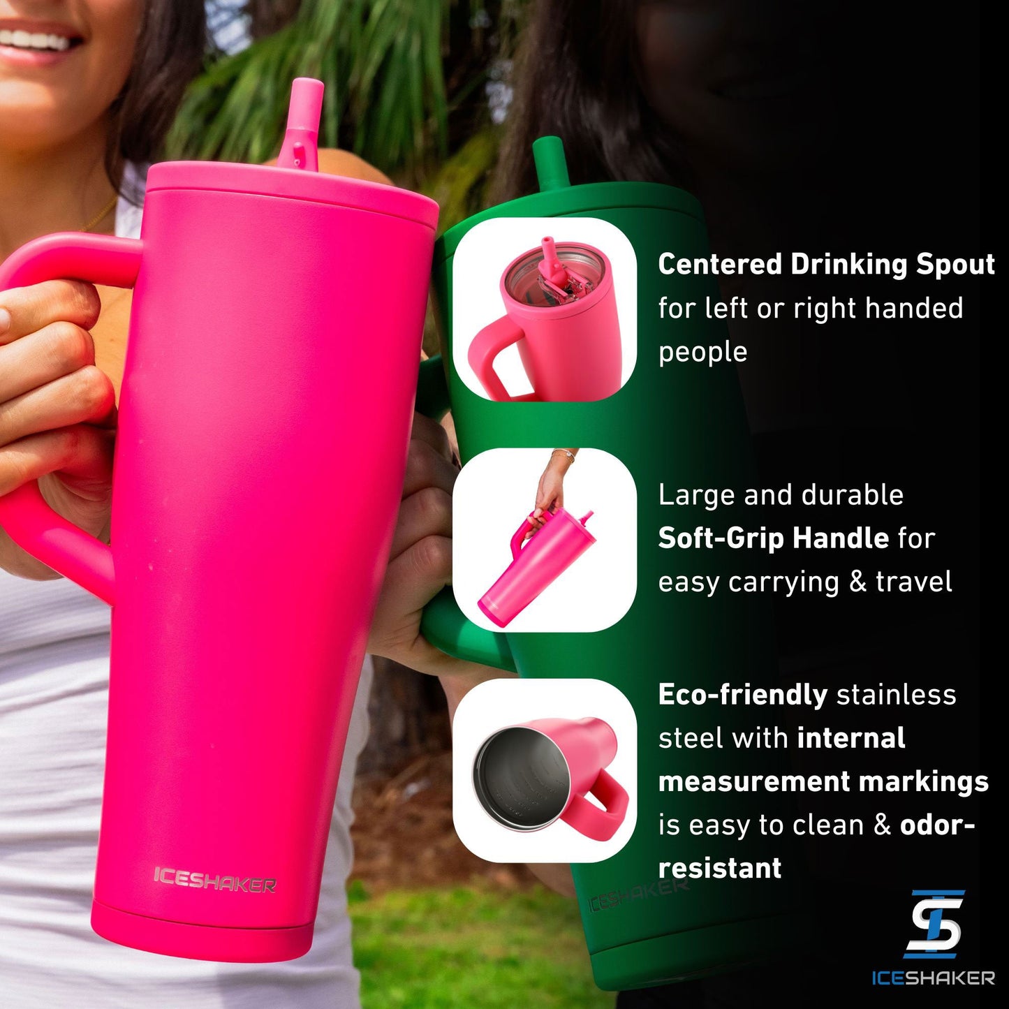 32oz Legend Series Shaker Bottle - Neon Pink