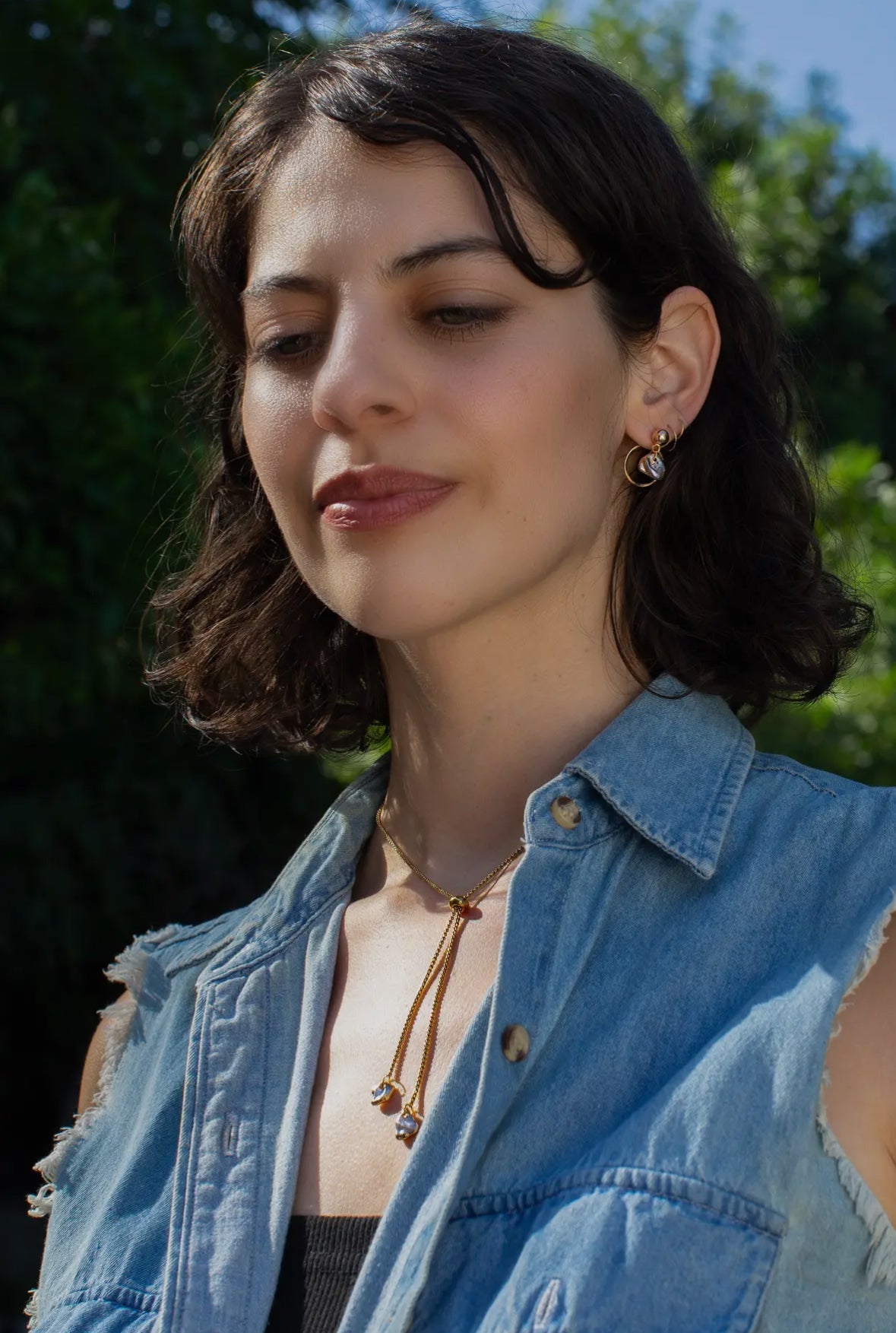 pearl of the party layered earring