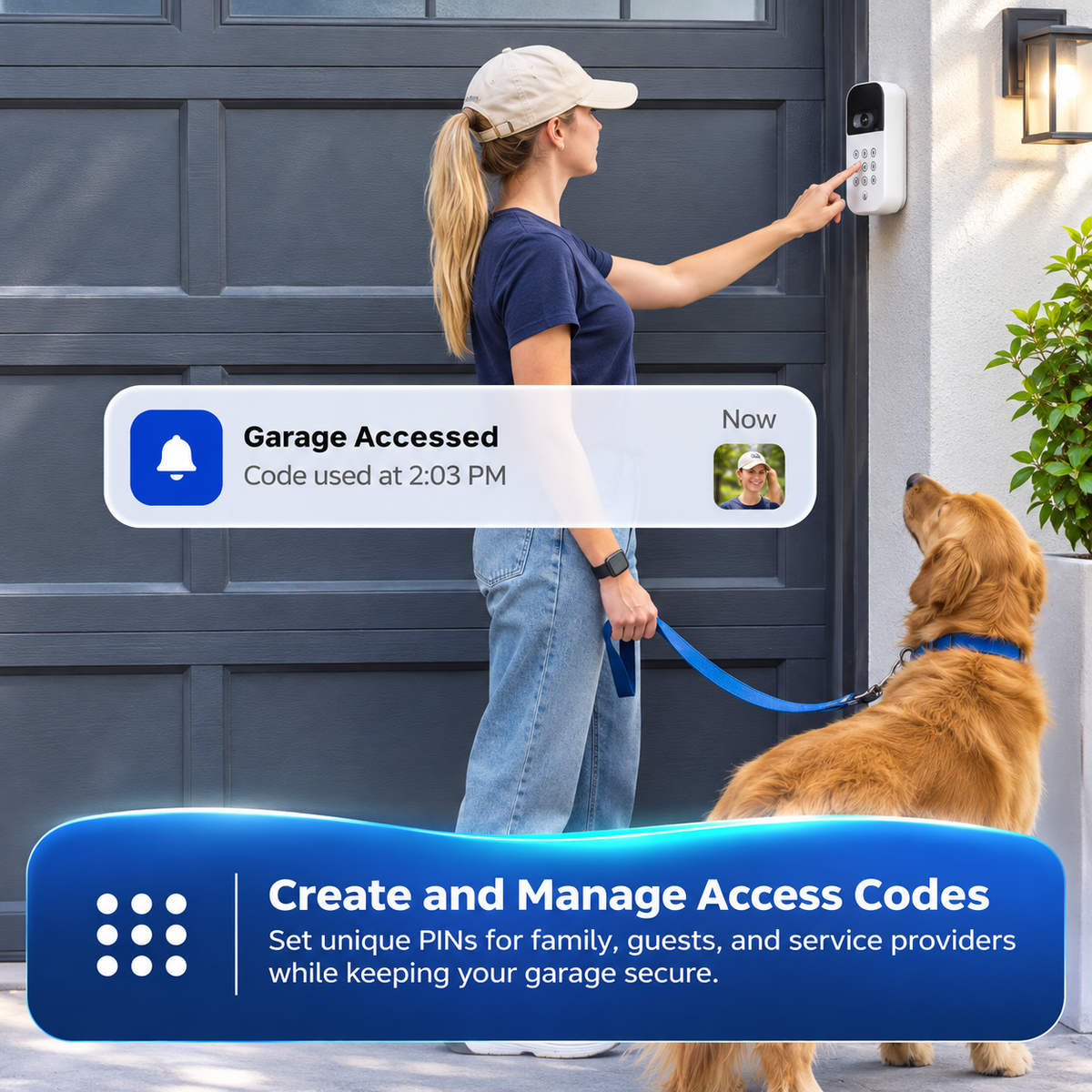 Smart Garage Video Keypad with Camera & PIN Access