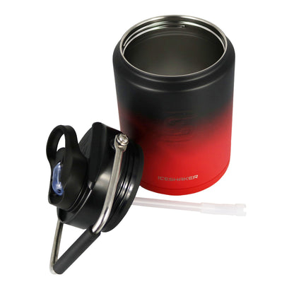 Half Gallon Jug with Silicone Base - Red Black Ombre
