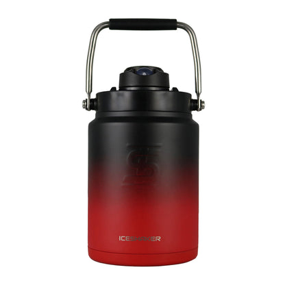 Half Gallon Jug with Silicone Base - Red Black Ombre