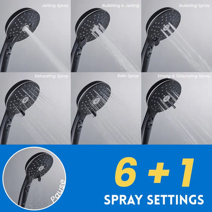 🚿 8 Inch Dual Rainfall Shower Head with 5 Spray Handheld