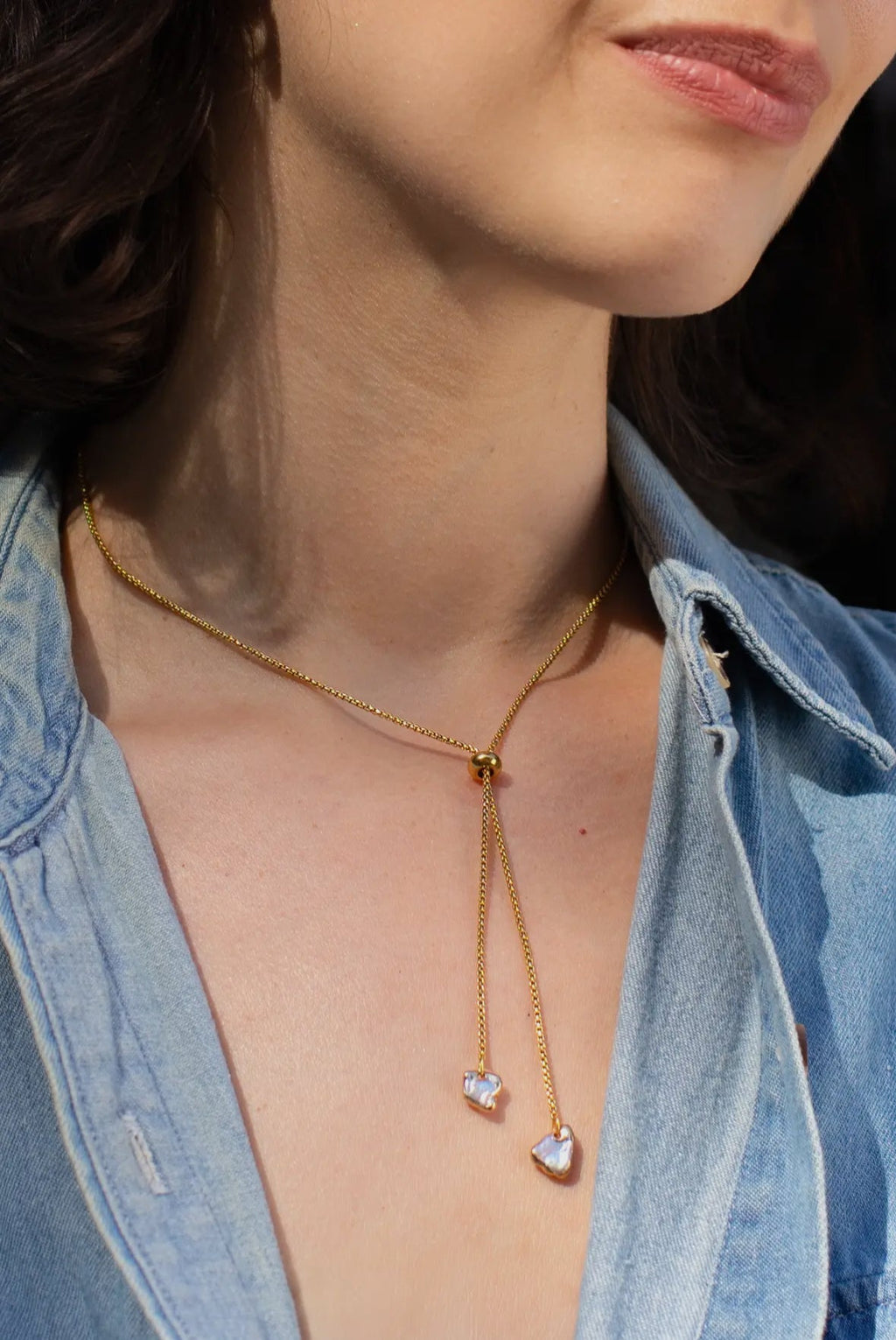 pearl of the party bolo necklace
