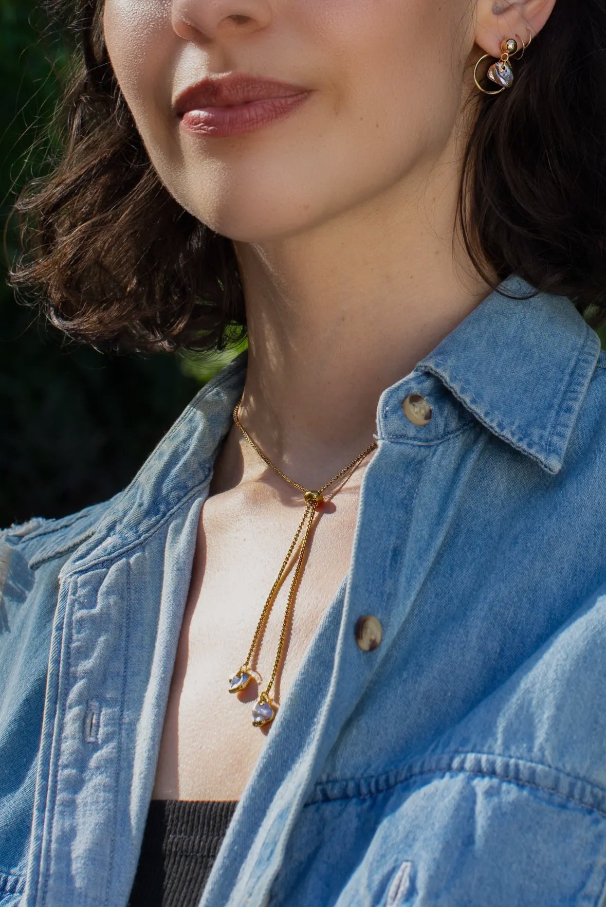 pearl of the party bolo necklace