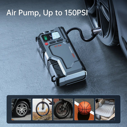 Portable Car Jump Starter with Air Compressor 16800mAh