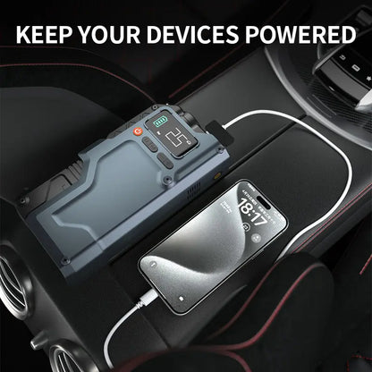 Portable Car Jump Starter with Air Compressor 16800mAh