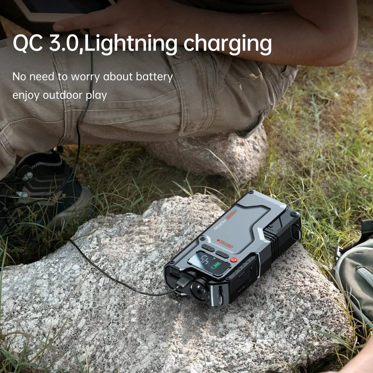 Portable Car Jump Starter with Air Compressor 16800mAh