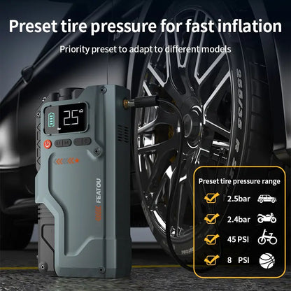 Portable Car Jump Starter with Air Compressor 16800mAh