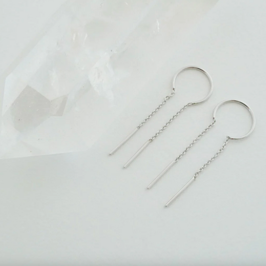 round threader earrings