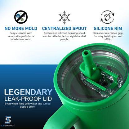 40oz Legend Series Shaker Bottle - Dragon Green