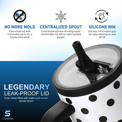 Ice Shaker Polka Dots Legend Series Shaker Tumblers