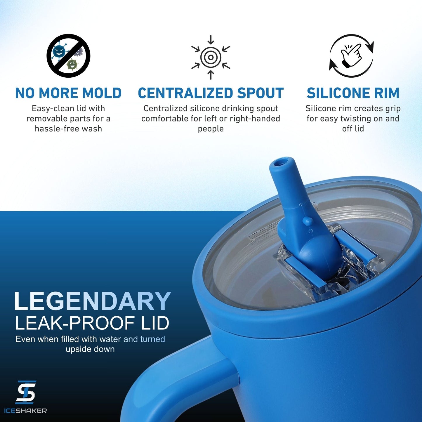 40oz Legend Series Shaker Bottle - Royal Blue