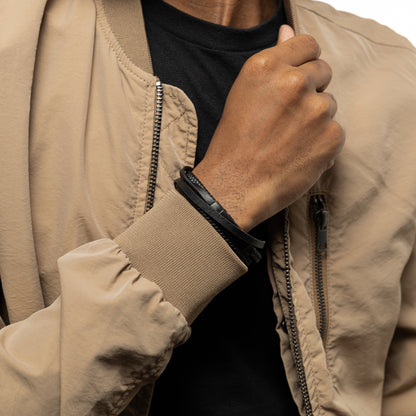 Layered Leather Bracelet | Men