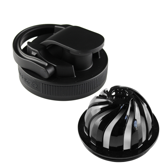26oz Shaker Lid + Agitator Combo - Black Lid with Black Band